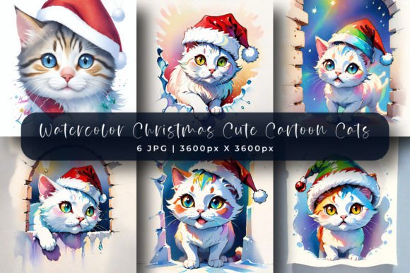 Add Whimsy to Your Projects with 3D Cute Cat Christmas Backgrounds