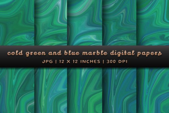 Chill Your Palette: Using Cold Green and Blue Marble Backgrounds