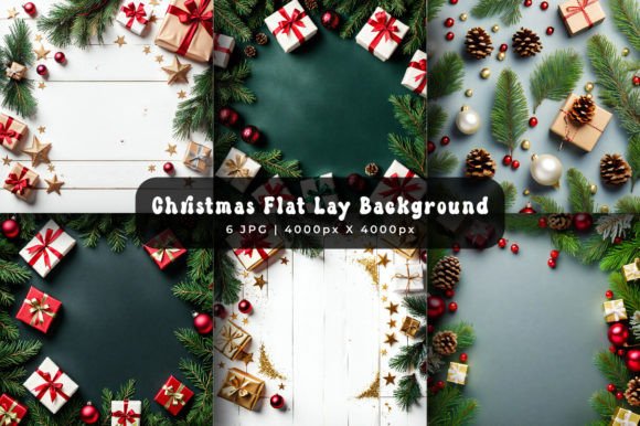 Christmas Flat Lay Backgrounds: Elevate Your Holiday Designs