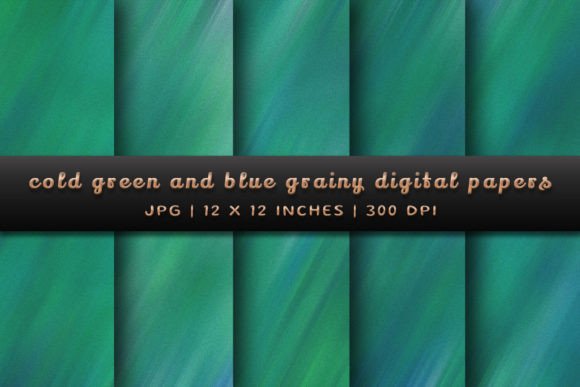 Cold Green and Blue Grainy Backgrounds: A Designer's Cool Palette