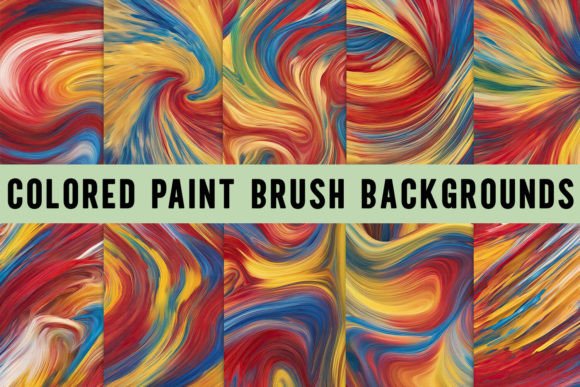 Colored Paint Brush Backgrounds: A Visual Toolkit for Designers