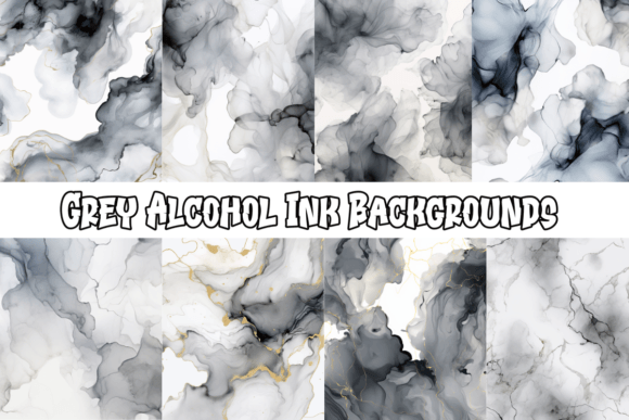 Elevate Your Designs with Grey Alcohol Ink Backgrounds