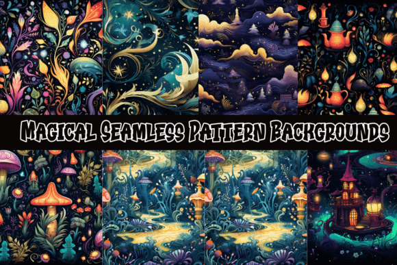 Enchant Your Designs with Magical Seamless Pattern Backgrounds