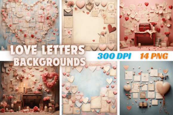 Enchanting Love Letters Valentine's Day Backgrounds