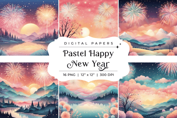 Pastel Happy New Year Backgrounds Papers: A Designer's Guide
