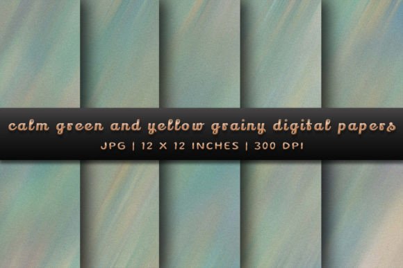 Serene Textures: The Visual Power of Calm Green and Yellow Grainy Backgrounds