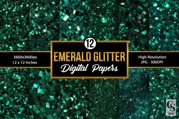 Shimmering Style: Unlocking the Potential of Emerald Glitter Seamless Backgrounds