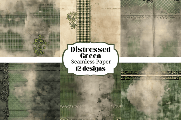 Unleash Raw Texture: 12 Distressed Green Grunge Backgrounds