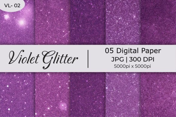 Violet Shiny Glitter Paper Backgrounds: A Designer's Digital Asset