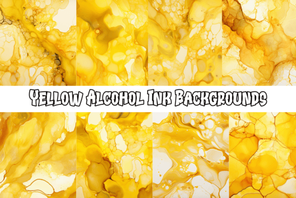 Yellow Alcohol Ink Backgrounds: A Burst of Creative Energy